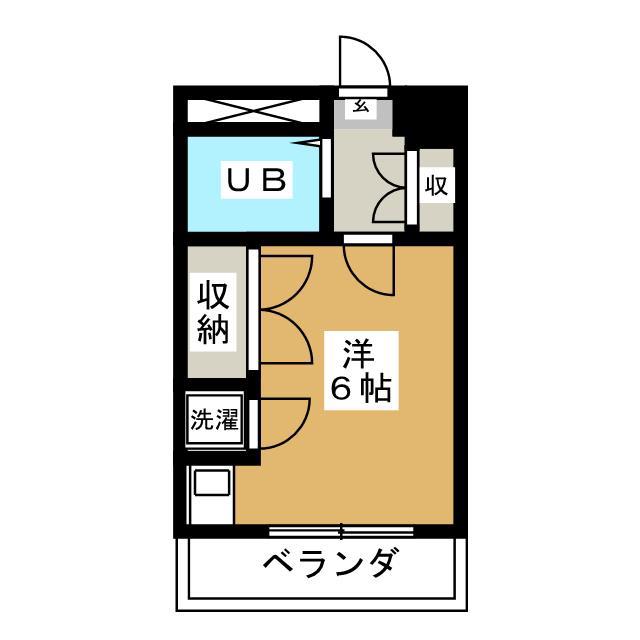 信開セルーラ桜丘(ワンルーム/1階)の間取り写真