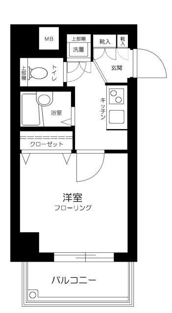 ミリオンガーデン早稲田(1K/8階)の間取り写真