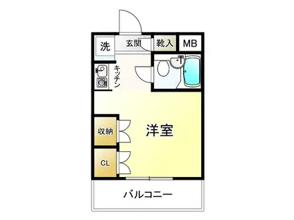 スカイコート西荻窪(1K/3階)の間取り写真