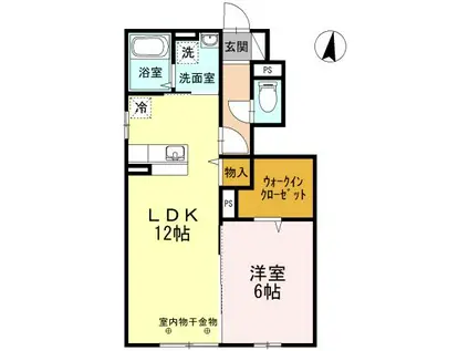 ラコルタ(1LDK/1階)の間取り写真