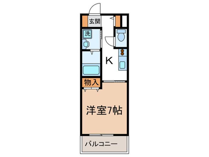 KHKコート板宿(1K/8階)の間取り写真