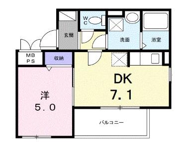 ルミエール品川(1DK/3階)の間取り写真