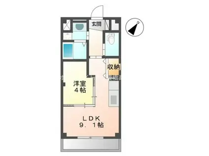 ベラージオ(1LDK/3階)の間取り写真