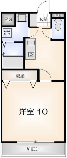 LA PORTOFINO I(1K/1階)の間取り写真