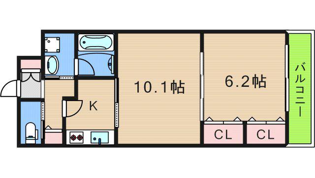 MAYFER(1LDK/2階)の間取り写真