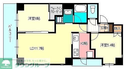 アルテミス湘南(2LDK/6階)の間取り写真
