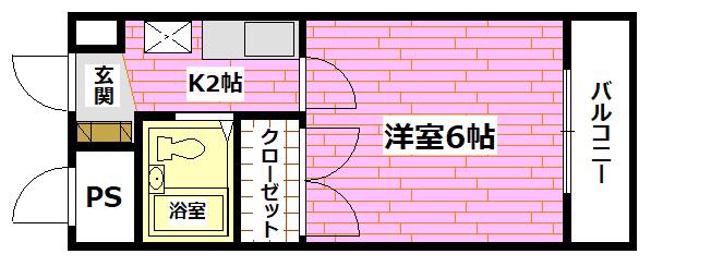 ASHIYA VIVID 府中(1K/4階)の間取り写真