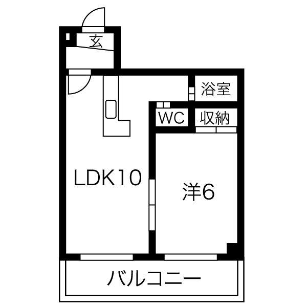 FC FARNEST北円山(1LDK/4階)の間取り写真