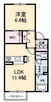 ドリーム25(1LDK/2階)の間取り写真