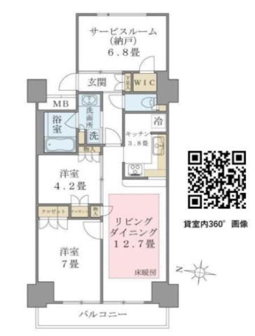BRILLIA IST 東雲キャナルコート(2SLDK/9階)の間取り写真
