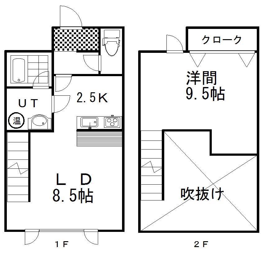 木いちごM-1(1LDK/1階)の間取り写真