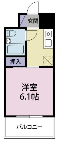 ダイアパレス佐古三番町(1K/9階)の間取り写真