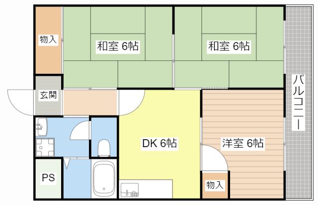 アルテミス(3DK/6階)の間取り写真