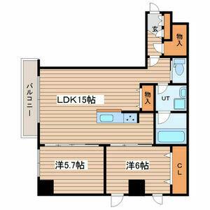 LUCY HOUSEII (2LDK/3階)の間取り写真
