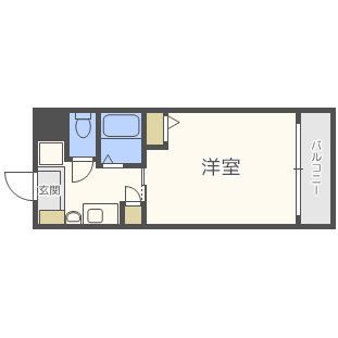 エステムコート心斎橋イーストエリジオン(1K/6階)の間取り写真