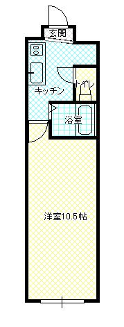 クリスタルセーディア(1K/4階)の間取り写真