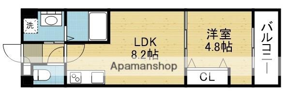 太平寺共同(1LDK/2階)の間取り写真