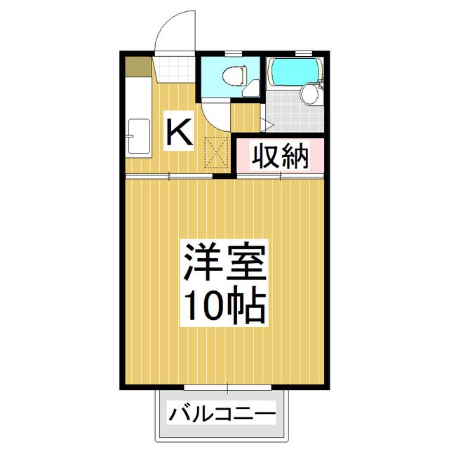 ラプラスみわ(1K/1階)の間取り写真