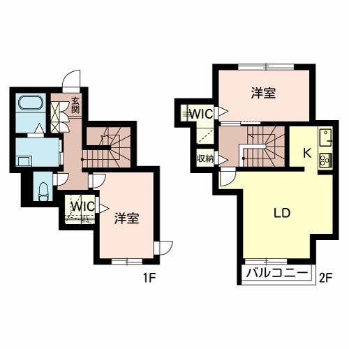 GREEN CITY V(2LDK/1階)の間取り写真