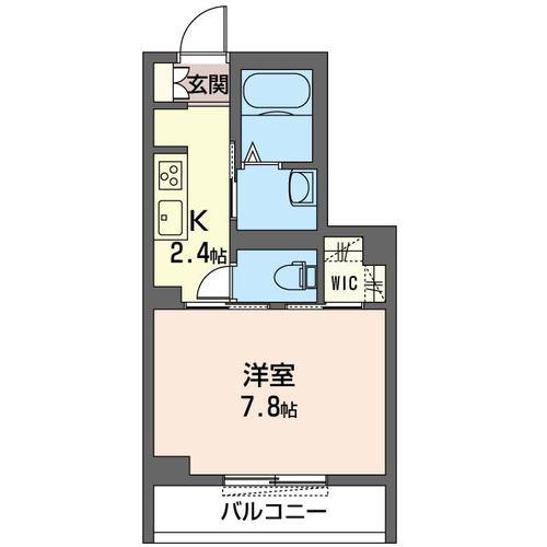千葉都市モノレール 桜木駅(千葉) 徒歩13分 3階建 築4年(1K/2階)の間取り写真