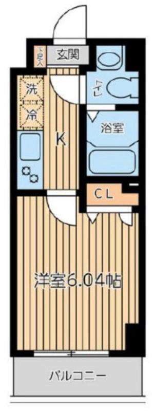 CITY SPIRE上池台(1K/3階)の間取り写真