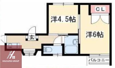 JIRO淡路(2K/5階)の間取り写真