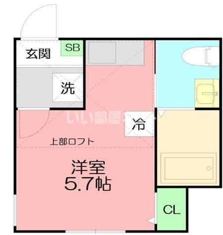 DEN杉田(ワンルーム/1階)の間取り写真