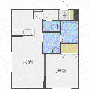 DAYS環状通東(1LDK/3階)の間取り写真