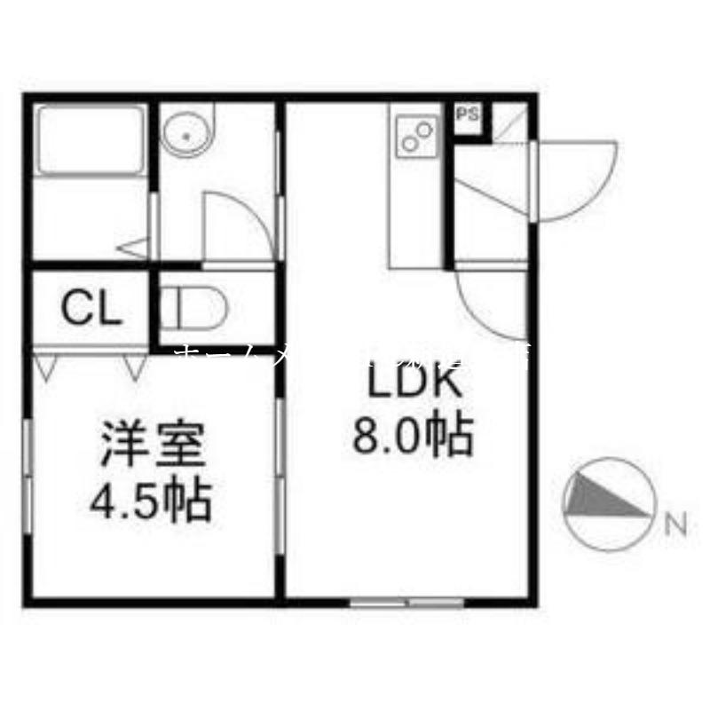ハイアットプラザ元町(1LDK/2階)の間取り写真