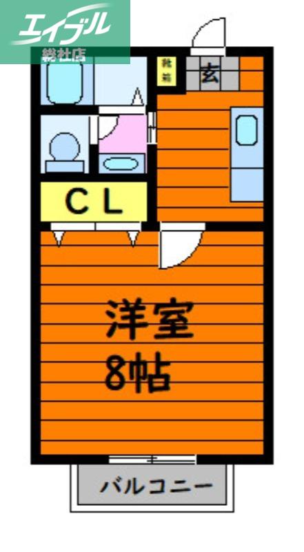 セジュール大樹(1K/2階)の間取り写真