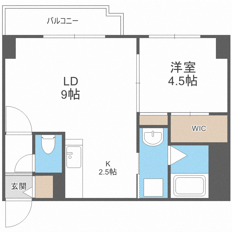 COMS RESIDENCE 鳥居前(1LDK/3階)の間取り写真