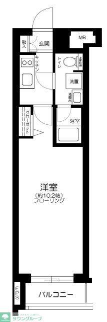 ステージファースト東新宿(1K/3階)の間取り写真