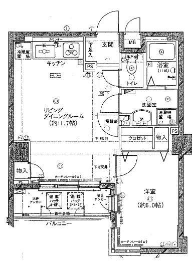 アークプラザ三春台(1LDK/3階)の間取り写真