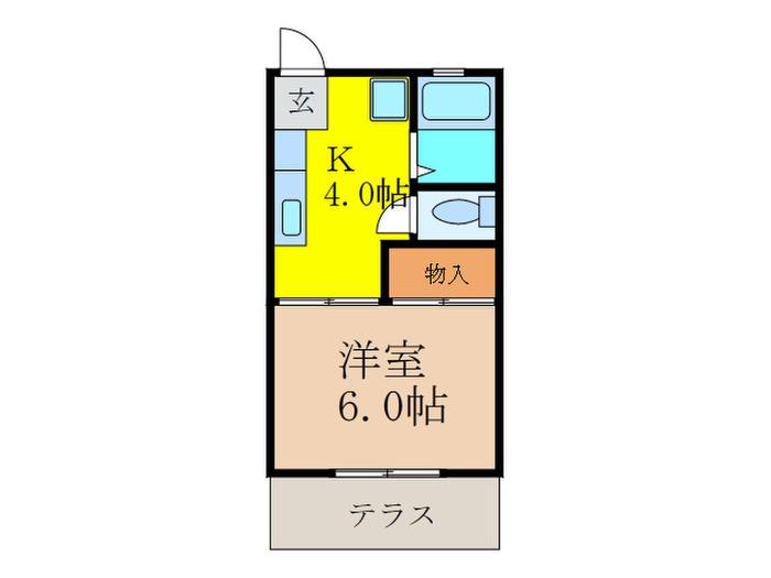 プチメゾンA(1K/1階)の間取り写真