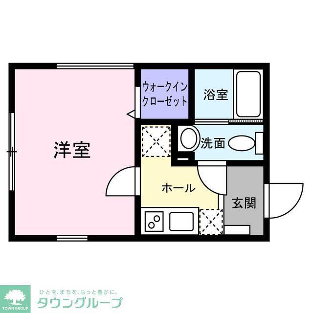RAFFINE(1K/2階)の間取り写真