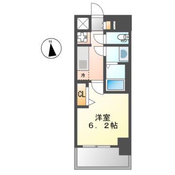 プレサンス新栄ユリシス(1K/6階)の間取り写真