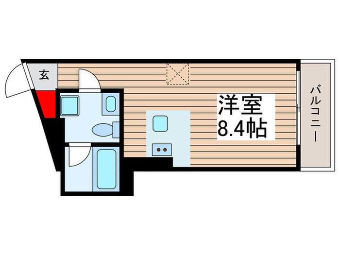 THE TRIAS KASHIWA(ワンルーム/3階)の間取り写真