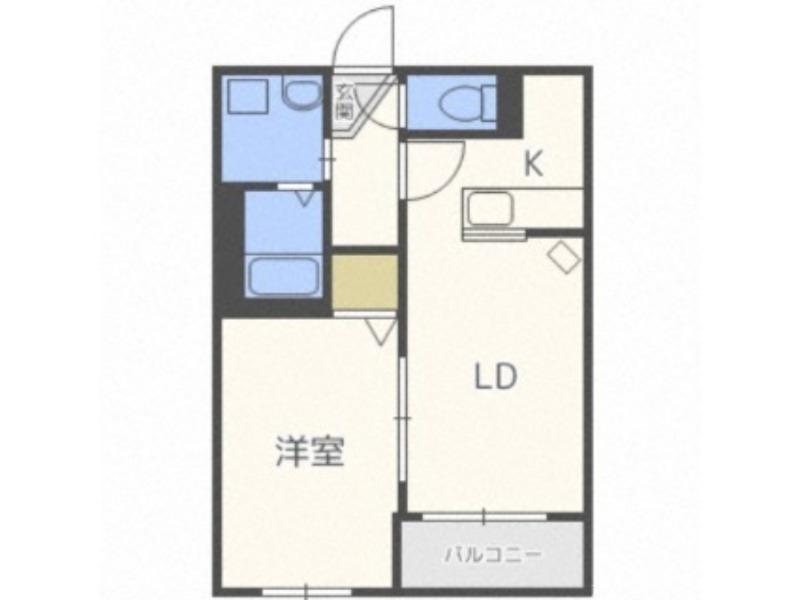 VIE D OR 平岸(1LDK/4階)の間取り写真