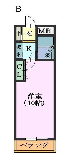 グランドスカイ本山(1K/4階)の間取り写真
