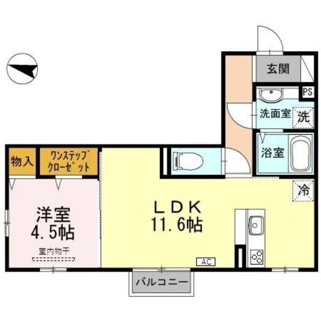 D-ROOM TAKEJANG(1LDK/2階)の間取り写真