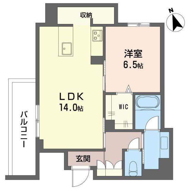 グレインコート(1LDK/2階)の間取り写真