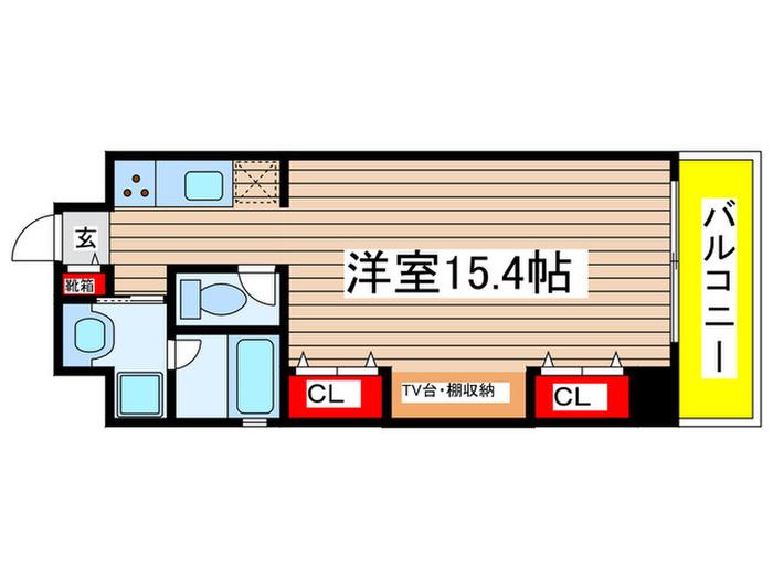 S・ALLEY(ワンルーム/4階)の間取り写真