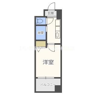 HOPECITY天神橋(1K/7階)の間取り写真