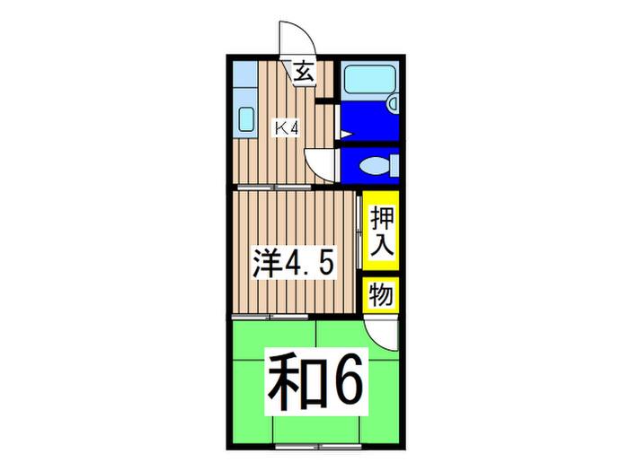 スターヒルズ大津(2K/1階)の間取り写真