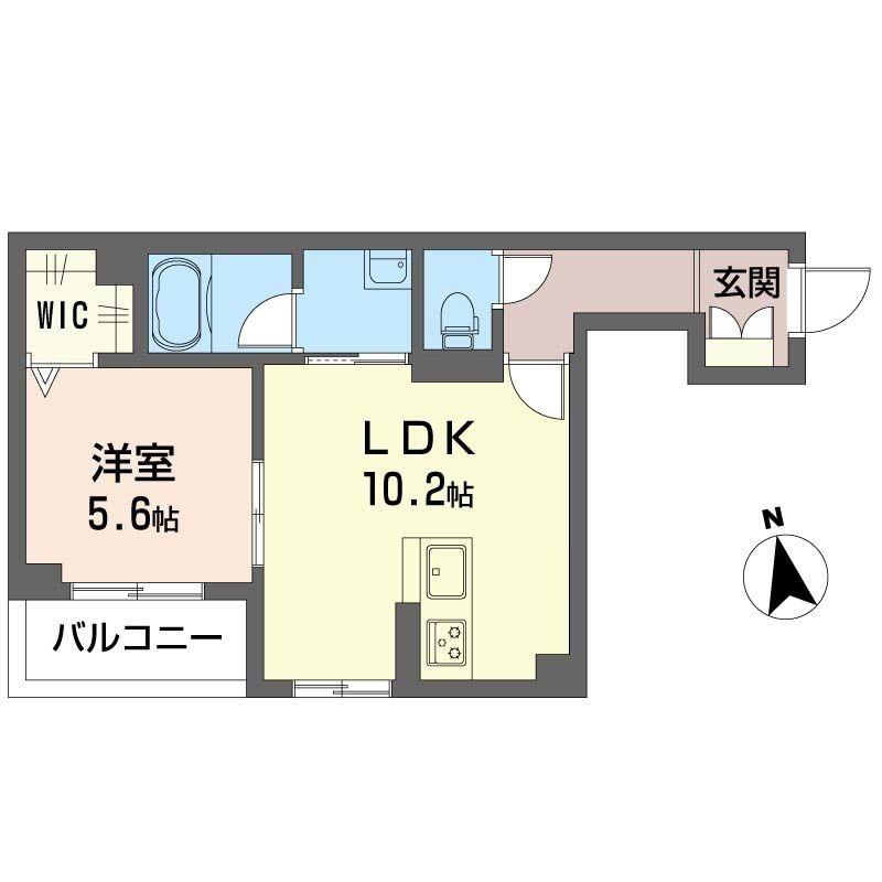 リバーコネクト(1LDK/2階)の間取り写真