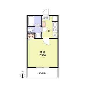 アルファパークスヒルズ(1K/3階)の間取り写真