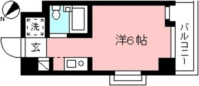 コートコア(ワンルーム/3階)の間取り写真