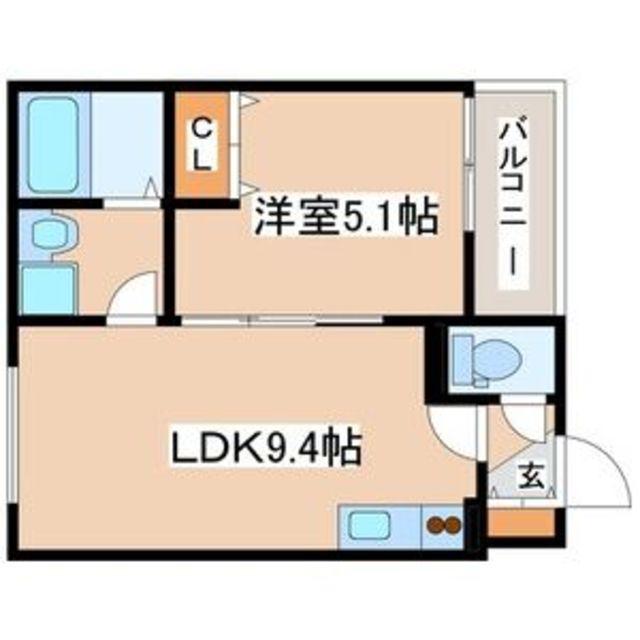 SERIRIA COMFORTABIKO(1LDK/2階)の間取り写真