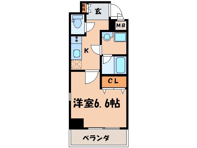 アスヴェル京都二条駅前(1K/8階)の間取り写真