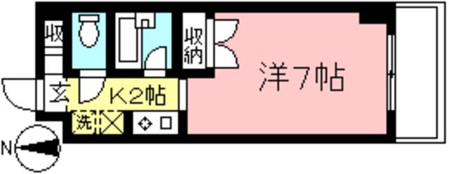 NGY百合丘(1K/3階)の間取り写真